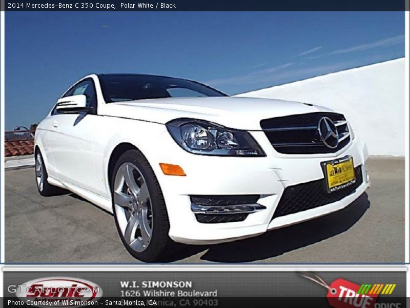 Polar White / Black 2014 Mercedes-Benz C 350 Coupe