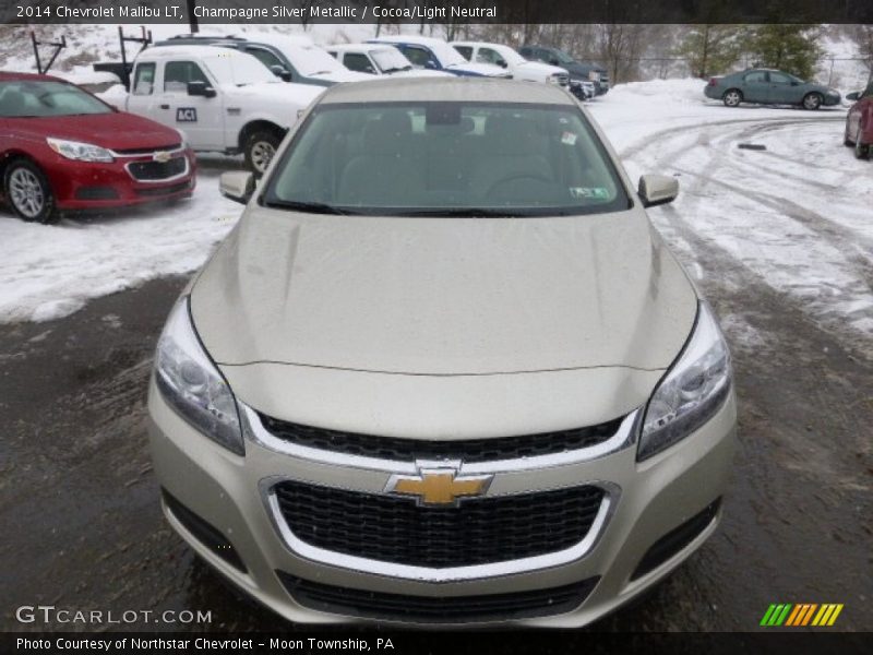 Champagne Silver Metallic / Cocoa/Light Neutral 2014 Chevrolet Malibu LT