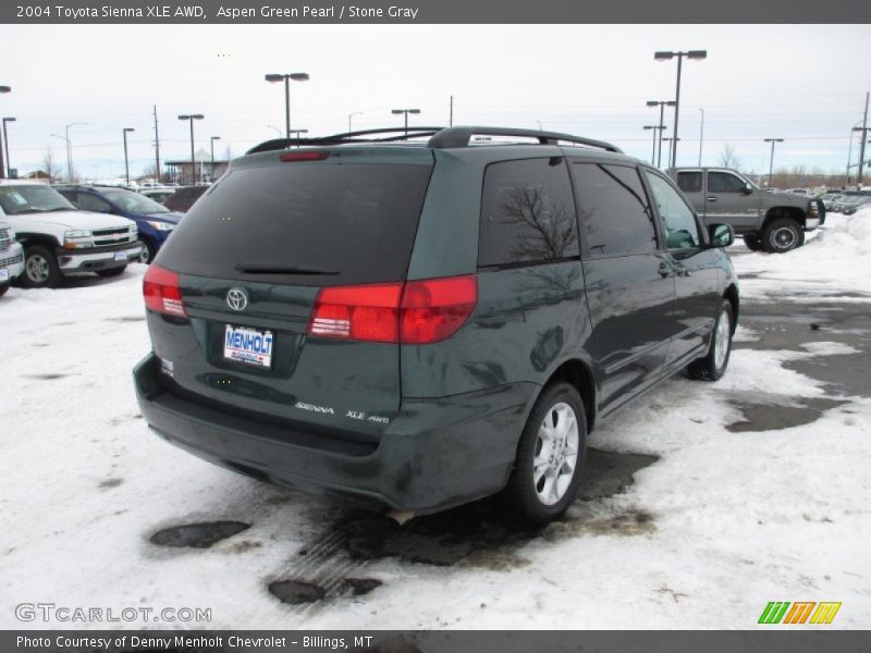 Aspen Green Pearl / Stone Gray 2004 Toyota Sienna XLE AWD
