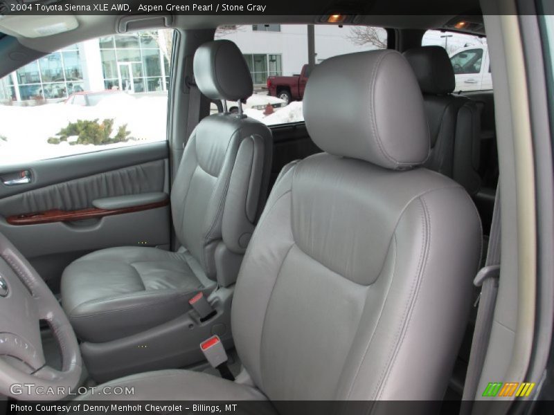 Aspen Green Pearl / Stone Gray 2004 Toyota Sienna XLE AWD