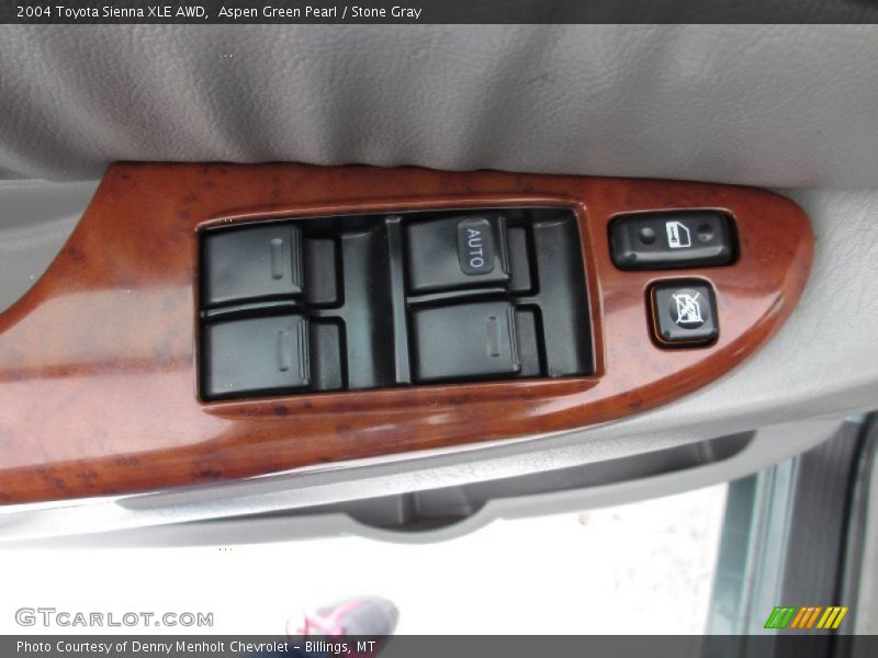 Aspen Green Pearl / Stone Gray 2004 Toyota Sienna XLE AWD