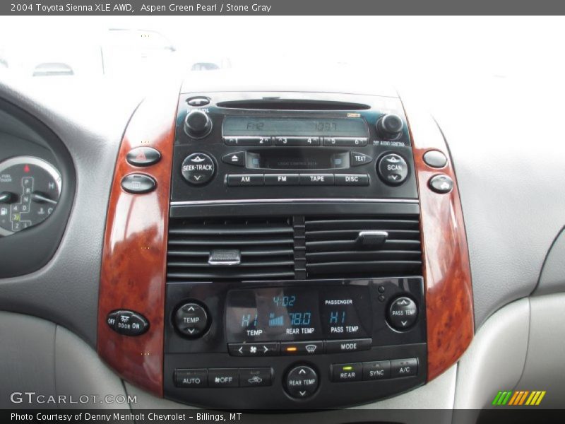 Aspen Green Pearl / Stone Gray 2004 Toyota Sienna XLE AWD