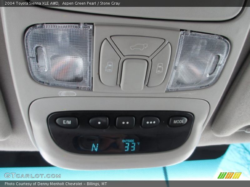 Aspen Green Pearl / Stone Gray 2004 Toyota Sienna XLE AWD