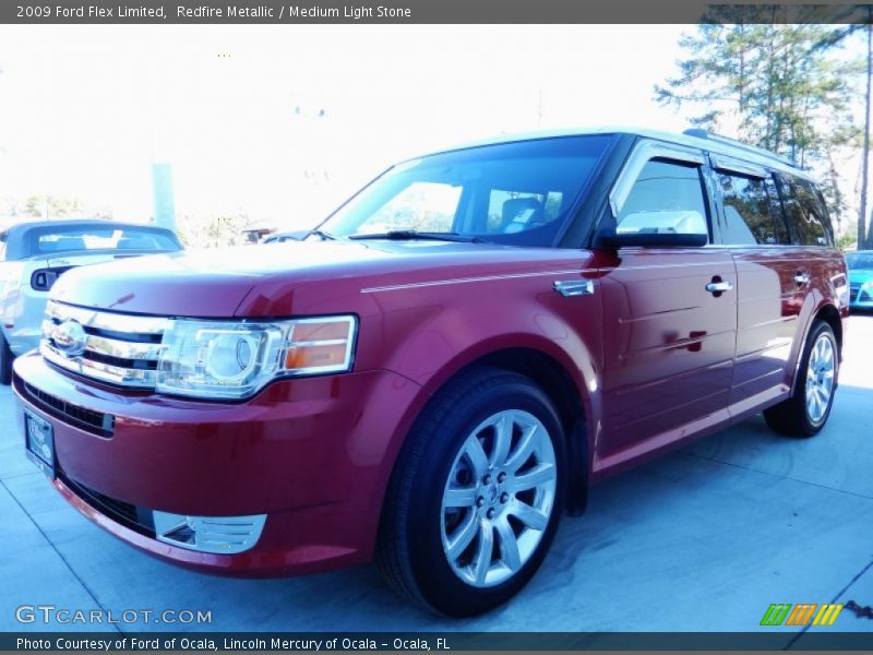 Redfire Metallic / Medium Light Stone 2009 Ford Flex Limited