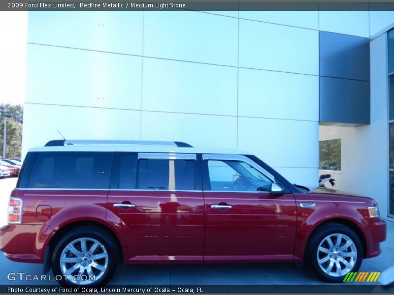 Redfire Metallic / Medium Light Stone 2009 Ford Flex Limited