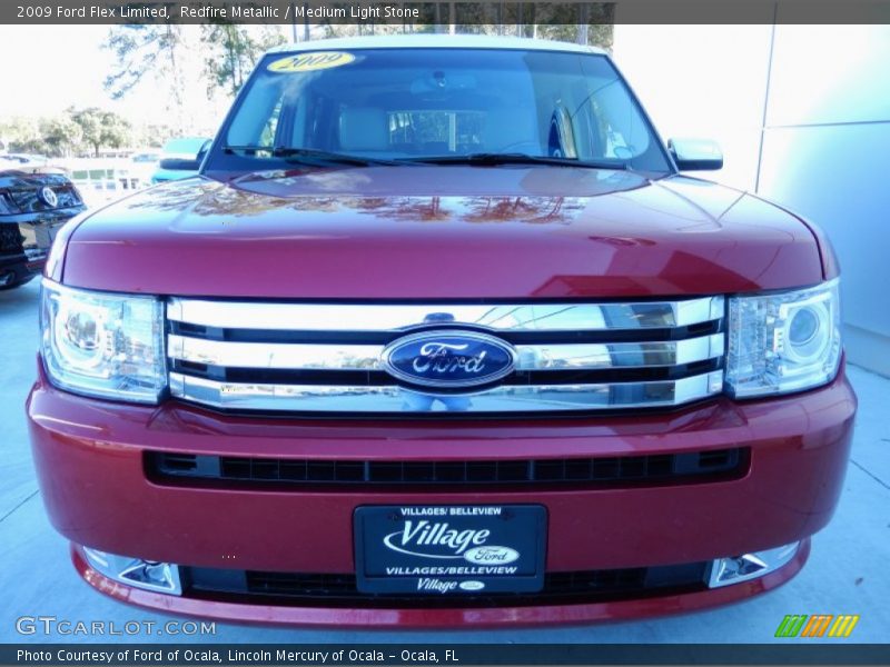 Redfire Metallic / Medium Light Stone 2009 Ford Flex Limited
