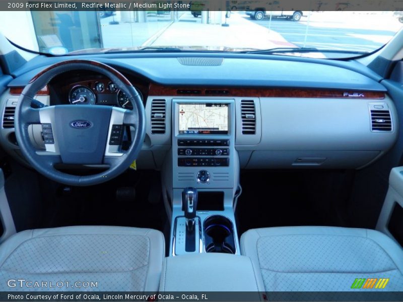 Redfire Metallic / Medium Light Stone 2009 Ford Flex Limited