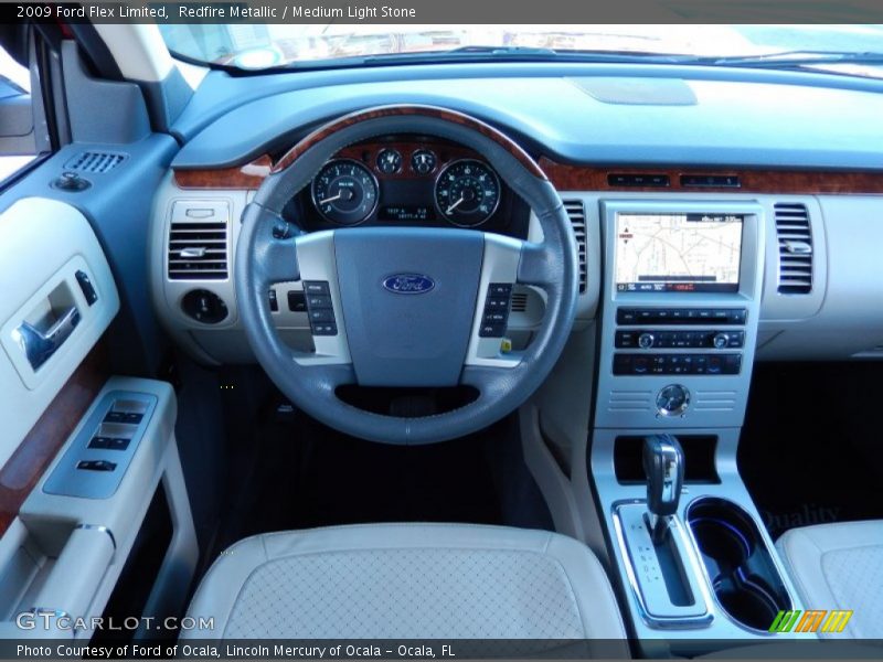 Redfire Metallic / Medium Light Stone 2009 Ford Flex Limited