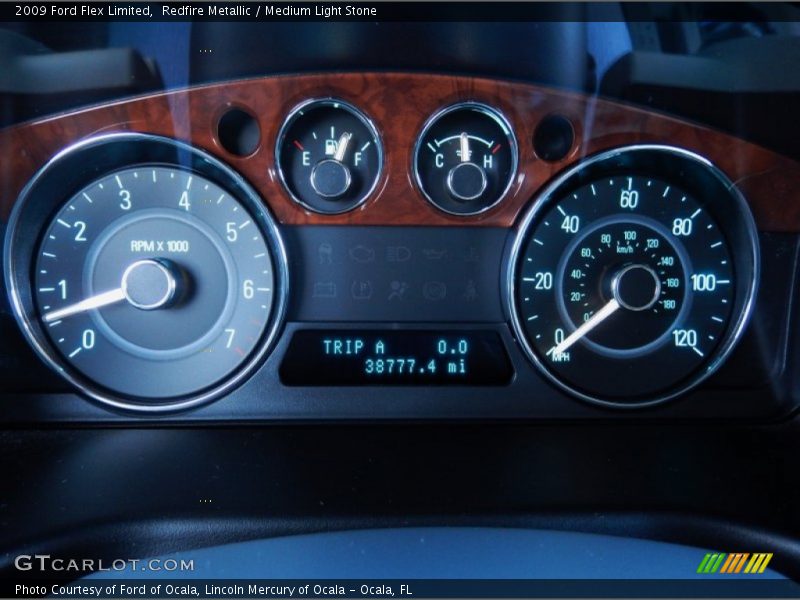 Redfire Metallic / Medium Light Stone 2009 Ford Flex Limited