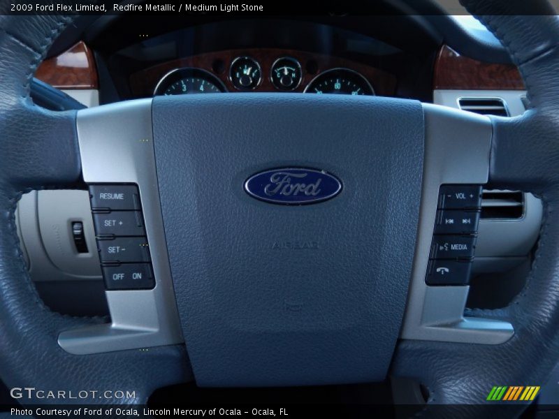 Redfire Metallic / Medium Light Stone 2009 Ford Flex Limited