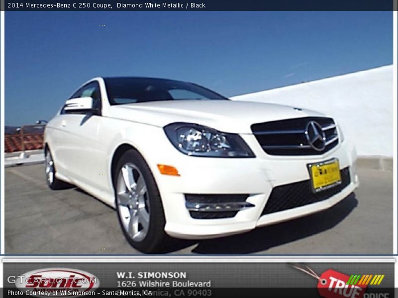 Diamond White Metallic / Black 2014 Mercedes-Benz C 250 Coupe