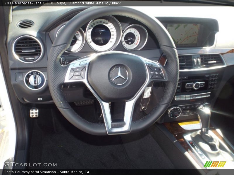 Diamond White Metallic / Black 2014 Mercedes-Benz C 250 Coupe