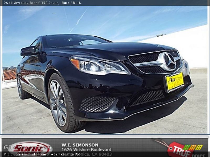 Black / Black 2014 Mercedes-Benz E 350 Coupe