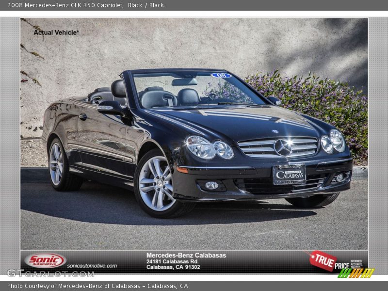 Black / Black 2008 Mercedes-Benz CLK 350 Cabriolet