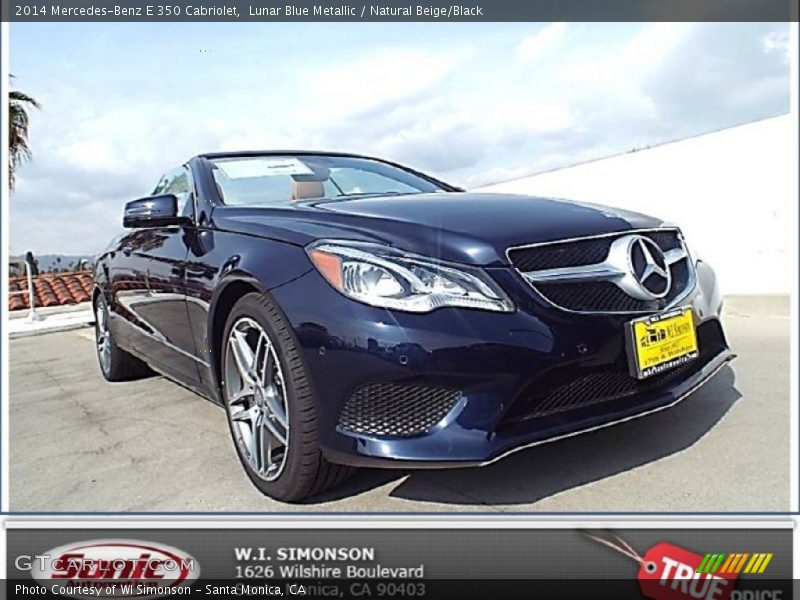 Lunar Blue Metallic / Natural Beige/Black 2014 Mercedes-Benz E 350 Cabriolet