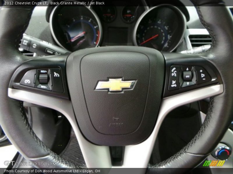 Black Granite Metallic / Jet Black 2012 Chevrolet Cruze LT