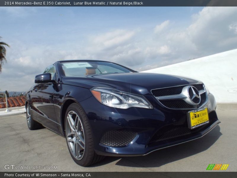 Lunar Blue Metallic / Natural Beige/Black 2014 Mercedes-Benz E 350 Cabriolet