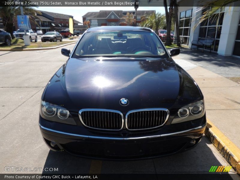 Monaco Blue Metallic / Dark Beige/Beige III 2006 BMW 7 Series 750Li Sedan