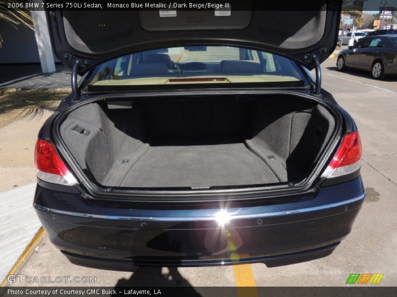 Monaco Blue Metallic / Dark Beige/Beige III 2006 BMW 7 Series 750Li Sedan