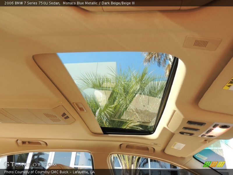 Monaco Blue Metallic / Dark Beige/Beige III 2006 BMW 7 Series 750Li Sedan