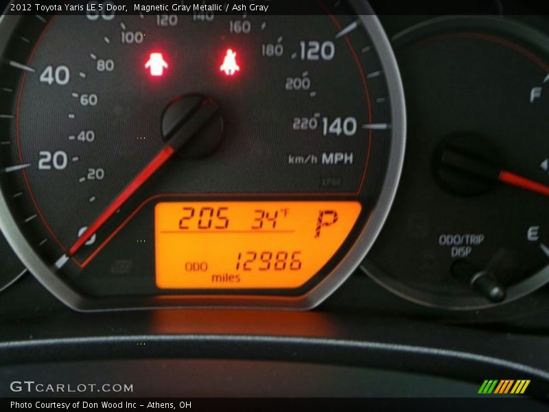 Magnetic Gray Metallic / Ash Gray 2012 Toyota Yaris LE 5 Door