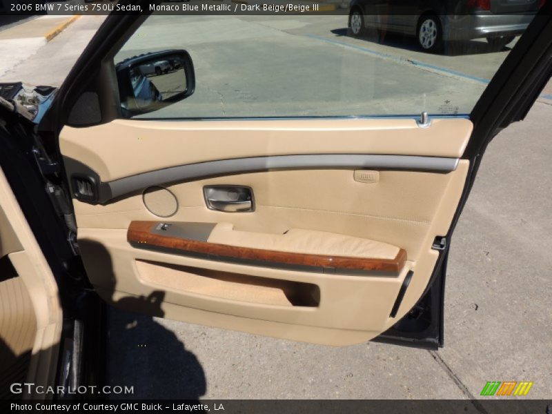 Monaco Blue Metallic / Dark Beige/Beige III 2006 BMW 7 Series 750Li Sedan