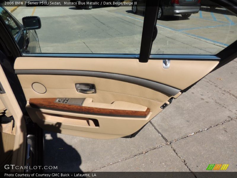 Monaco Blue Metallic / Dark Beige/Beige III 2006 BMW 7 Series 750Li Sedan