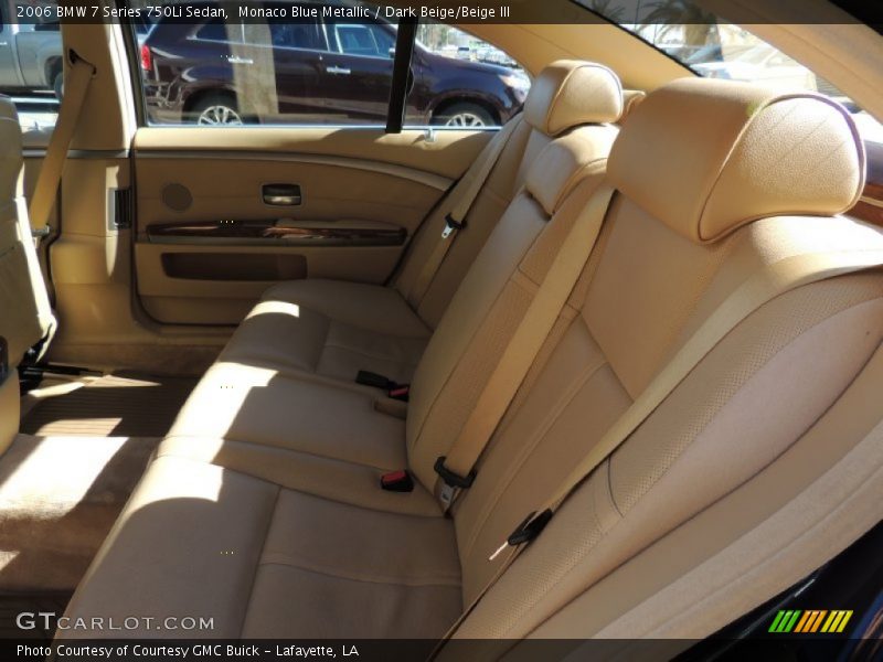 Monaco Blue Metallic / Dark Beige/Beige III 2006 BMW 7 Series 750Li Sedan