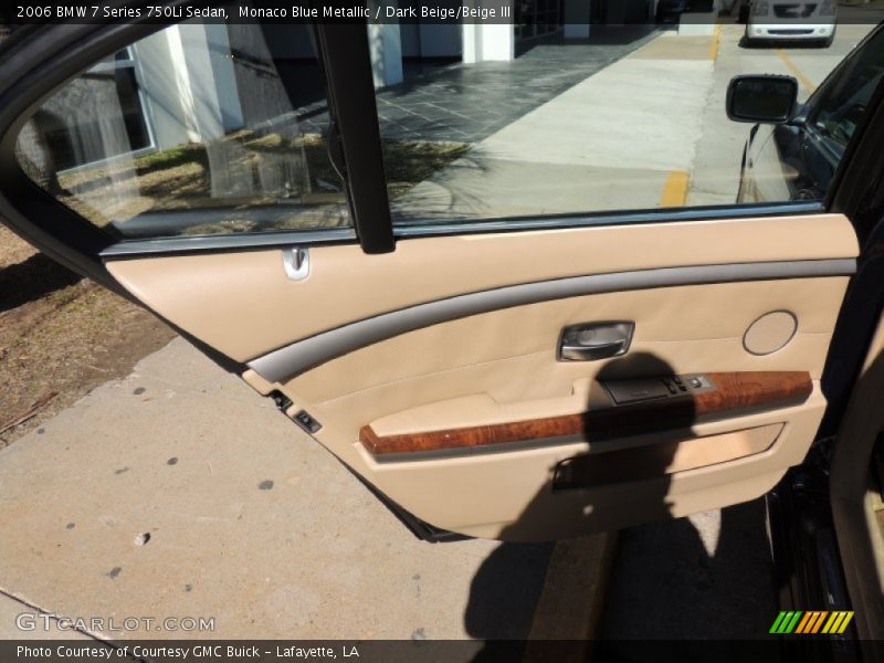 Monaco Blue Metallic / Dark Beige/Beige III 2006 BMW 7 Series 750Li Sedan