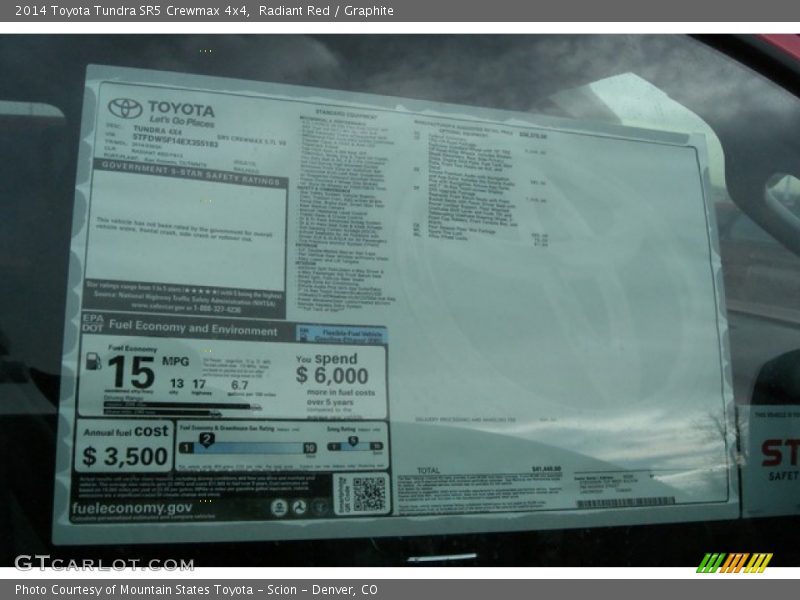 Radiant Red / Graphite 2014 Toyota Tundra SR5 Crewmax 4x4