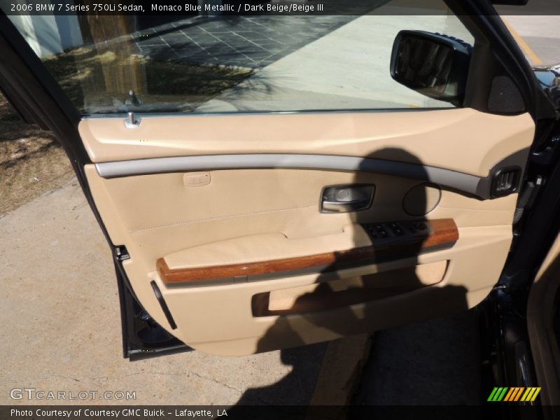 Monaco Blue Metallic / Dark Beige/Beige III 2006 BMW 7 Series 750Li Sedan