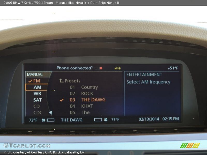 Monaco Blue Metallic / Dark Beige/Beige III 2006 BMW 7 Series 750Li Sedan