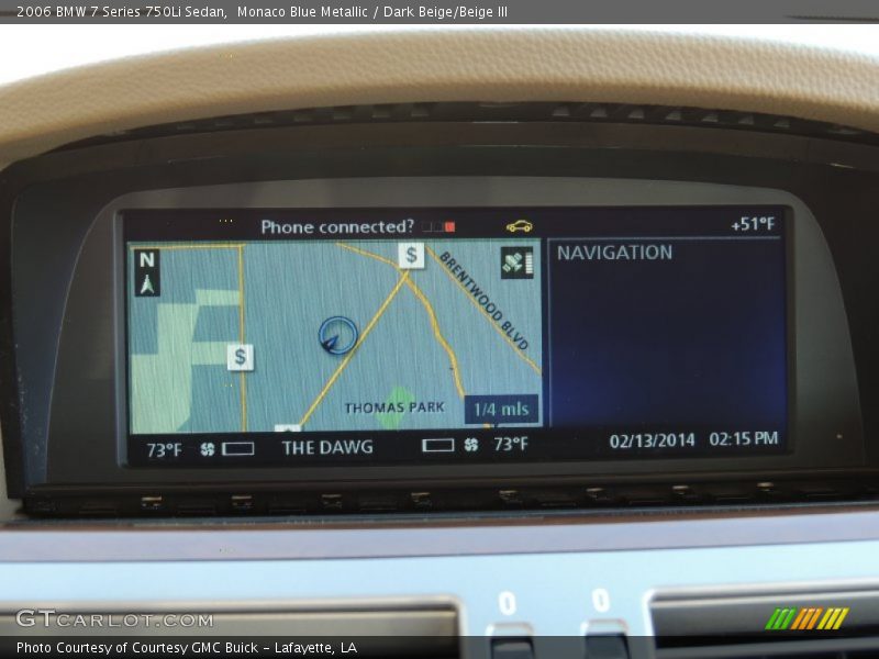 Monaco Blue Metallic / Dark Beige/Beige III 2006 BMW 7 Series 750Li Sedan