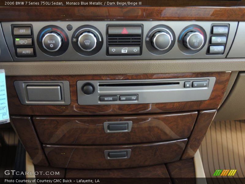 Monaco Blue Metallic / Dark Beige/Beige III 2006 BMW 7 Series 750Li Sedan
