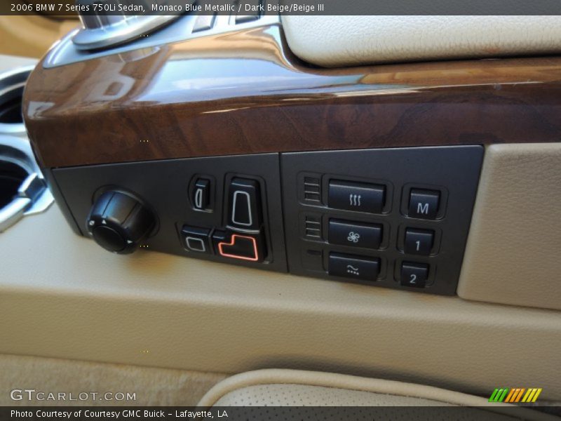 Monaco Blue Metallic / Dark Beige/Beige III 2006 BMW 7 Series 750Li Sedan
