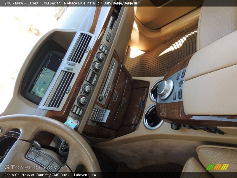 Monaco Blue Metallic / Dark Beige/Beige III 2006 BMW 7 Series 750Li Sedan