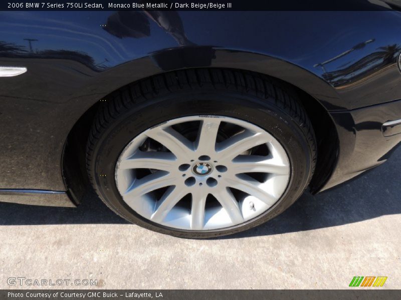 Monaco Blue Metallic / Dark Beige/Beige III 2006 BMW 7 Series 750Li Sedan