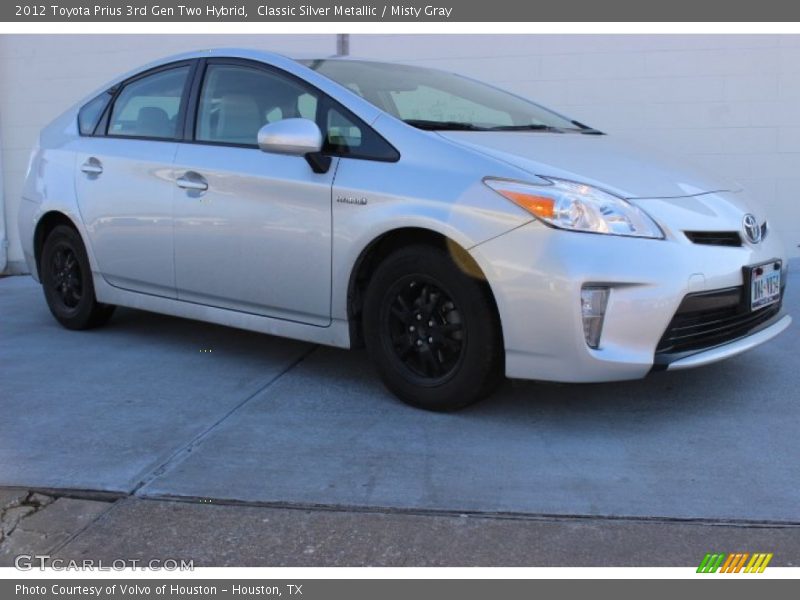 Classic Silver Metallic / Misty Gray 2012 Toyota Prius 3rd Gen Two Hybrid