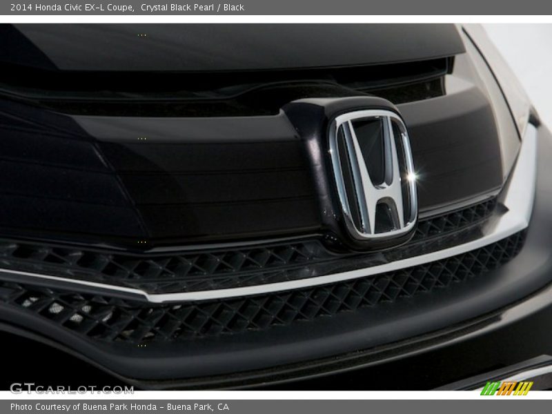 Crystal Black Pearl / Black 2014 Honda Civic EX-L Coupe