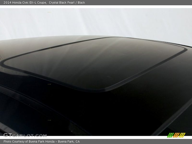 Crystal Black Pearl / Black 2014 Honda Civic EX-L Coupe