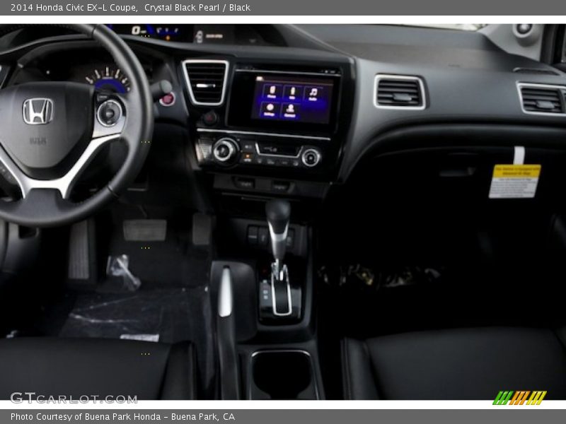 Crystal Black Pearl / Black 2014 Honda Civic EX-L Coupe