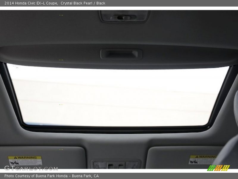 Crystal Black Pearl / Black 2014 Honda Civic EX-L Coupe