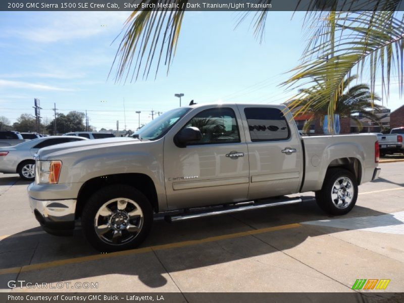 Silver Birch Metallic / Dark Titanium/Light Titanium 2009 GMC Sierra 1500 SLE Crew Cab