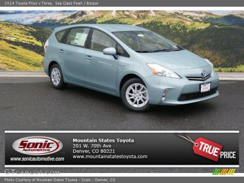 Sea Glass Pearl / Bisque 2014 Toyota Prius v Three