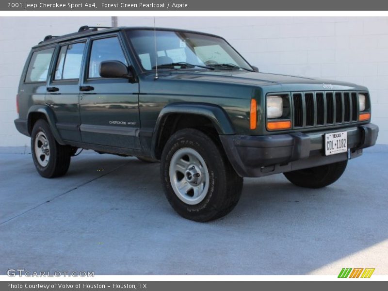 Forest Green Pearlcoat / Agate 2001 Jeep Cherokee Sport 4x4