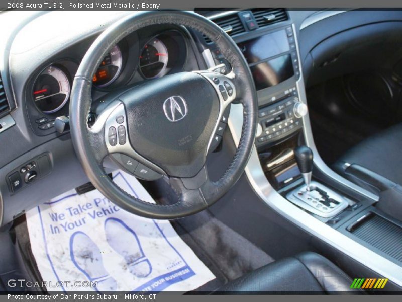 Polished Metal Metallic / Ebony 2008 Acura TL 3.2
