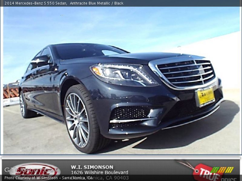 Anthracite Blue Metallic / Black 2014 Mercedes-Benz S 550 Sedan