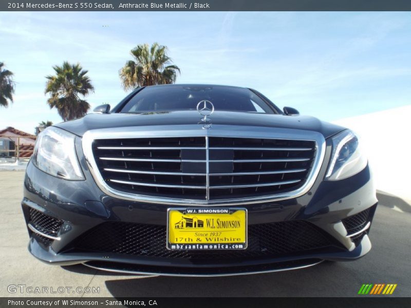 Anthracite Blue Metallic / Black 2014 Mercedes-Benz S 550 Sedan