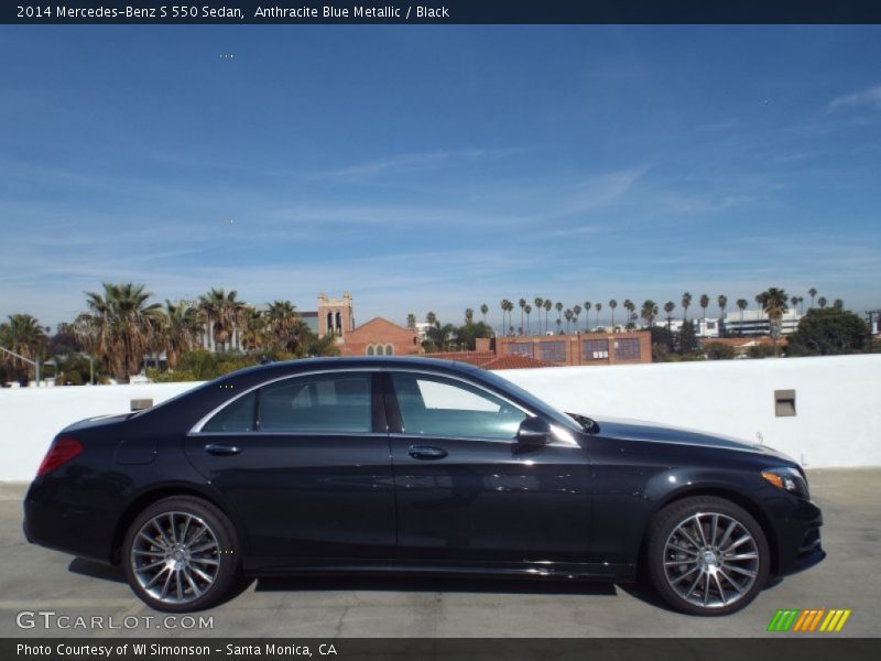 Anthracite Blue Metallic / Black 2014 Mercedes-Benz S 550 Sedan