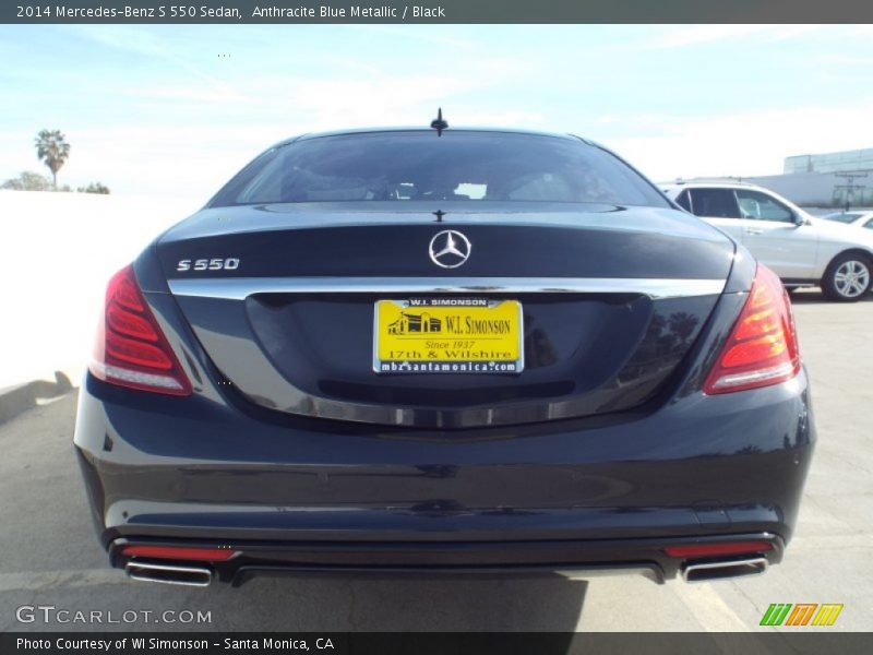 Anthracite Blue Metallic / Black 2014 Mercedes-Benz S 550 Sedan